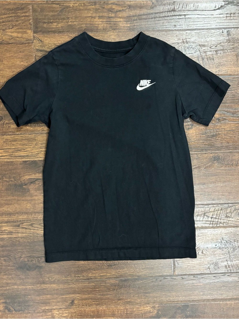 Nike Black Kids T-Shirt with White Swoosh
